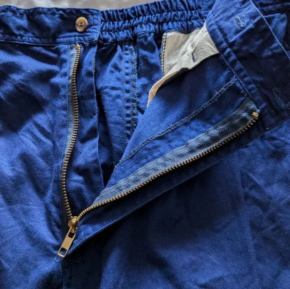 Vintage Essentials Royal Blue Cotton Shorts. Men's Size 36. - Picture 3 of 10